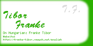 tibor franke business card
